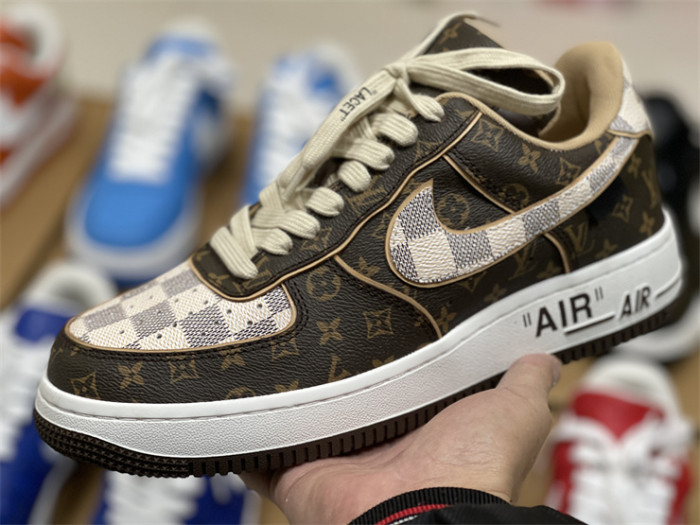 LOUIS VUITTON × Nike Air Force 1 Low Coffee Color（7-12 work day deliver）