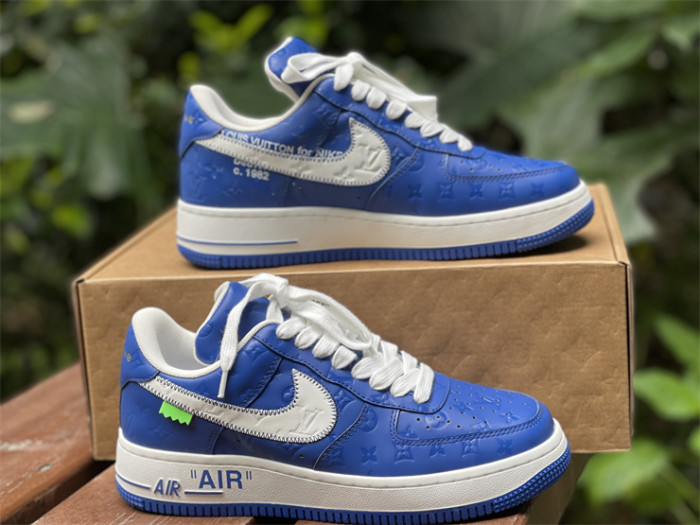 LOUIS VUITTON × Nike Air Force 1 Low Blue Color（7-12 work day deliver）