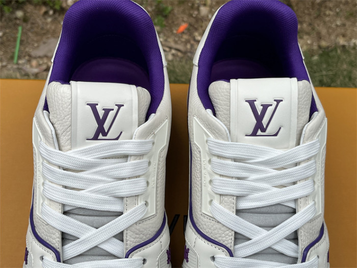Louis Vuitton Trainer White Purple（7-12 work day deliver）