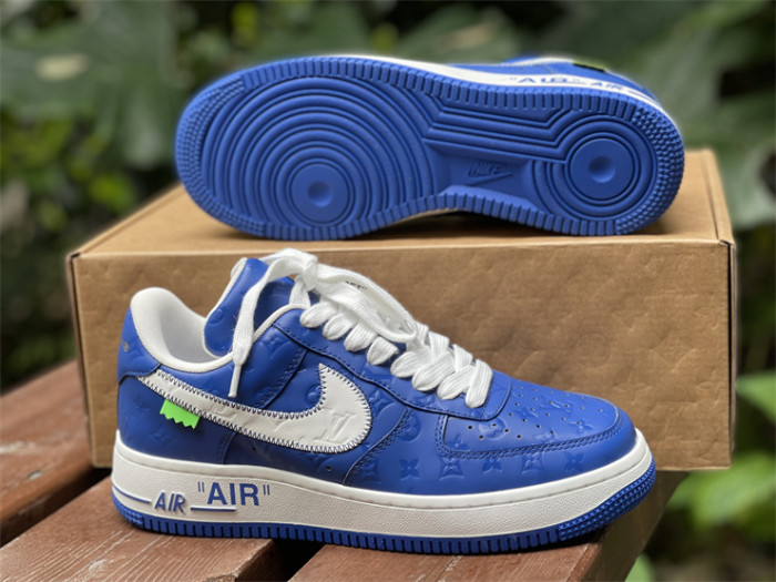 LOUIS VUITTON × Nike Air Force 1 Low Blue Color（7-12 work day deliver）