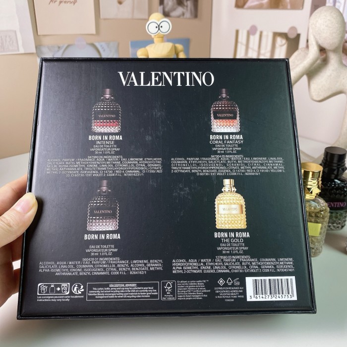 D112：Valentino Uomo Born in Roma 4-Piece 30ml Fragrance Gift Set (4×30ml)