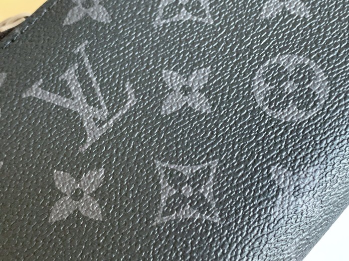 Q05：Louis Vuitton Zippy Wallet in Monogram Eclipse Canvas