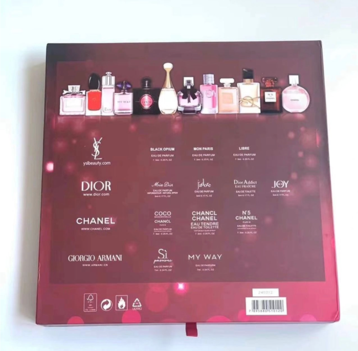 D124：Fragrance Favorites Women's Perfume Discovery Set – 12 Mini Fragrance Samples Gift Box