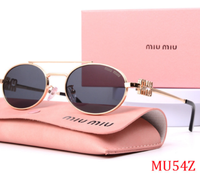 G03：Miu Miu Round Metal Sunglasses