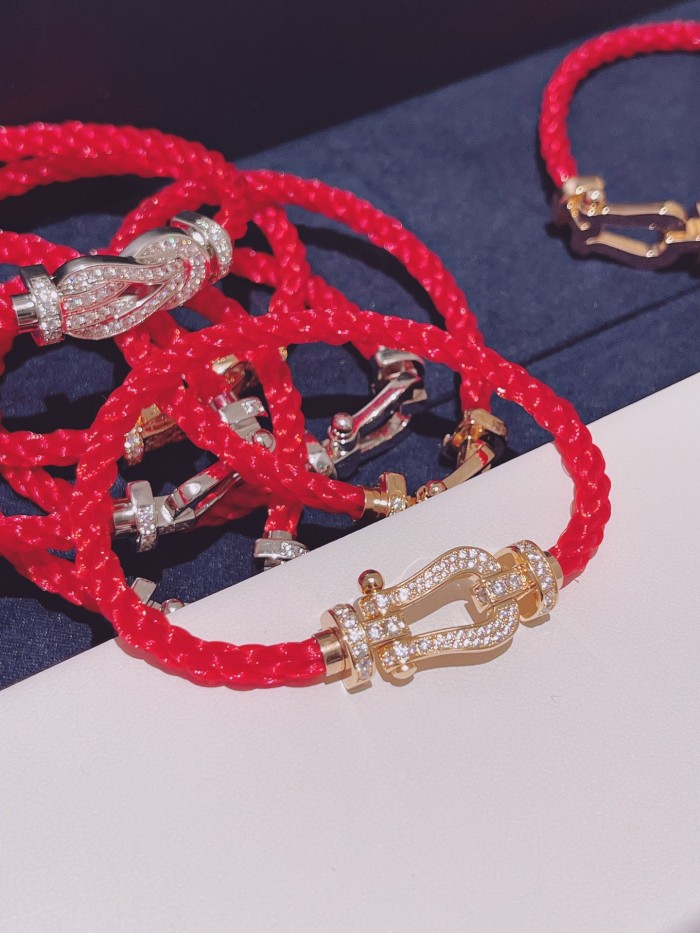 Large red nylon rope bracelet