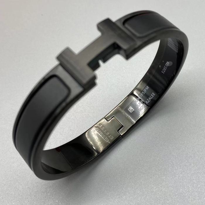 Matte black solid logo Bracelet
