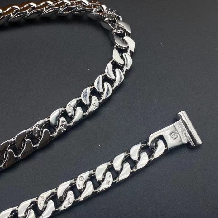 LV插扣钢铁手链项链