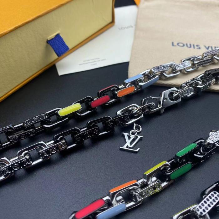 Colorful chain diamond bracelet necklace