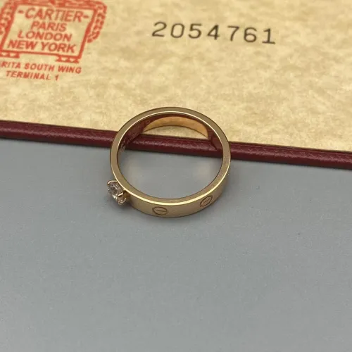 Two color love diamond ring