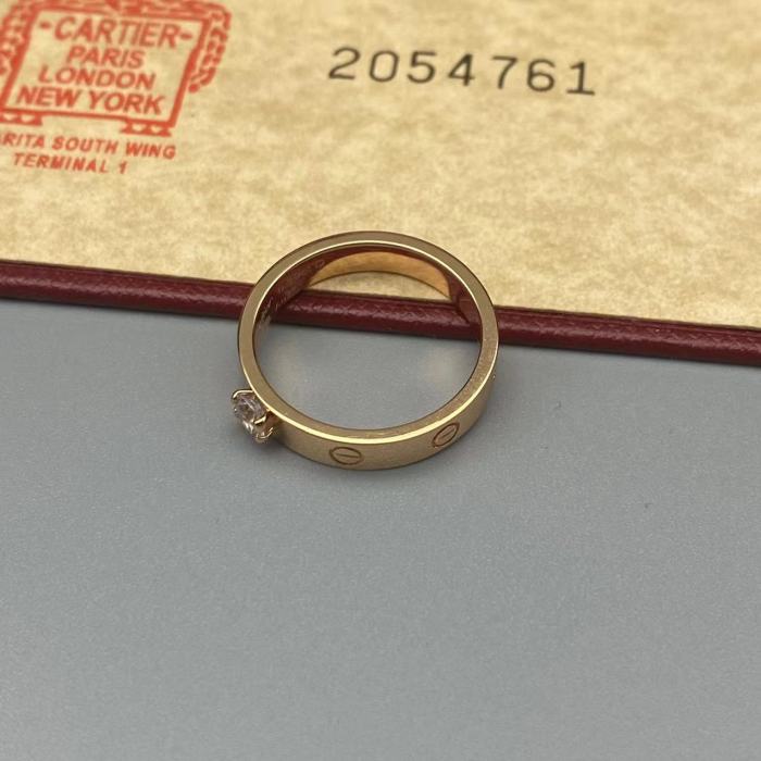 Two color love diamond ring