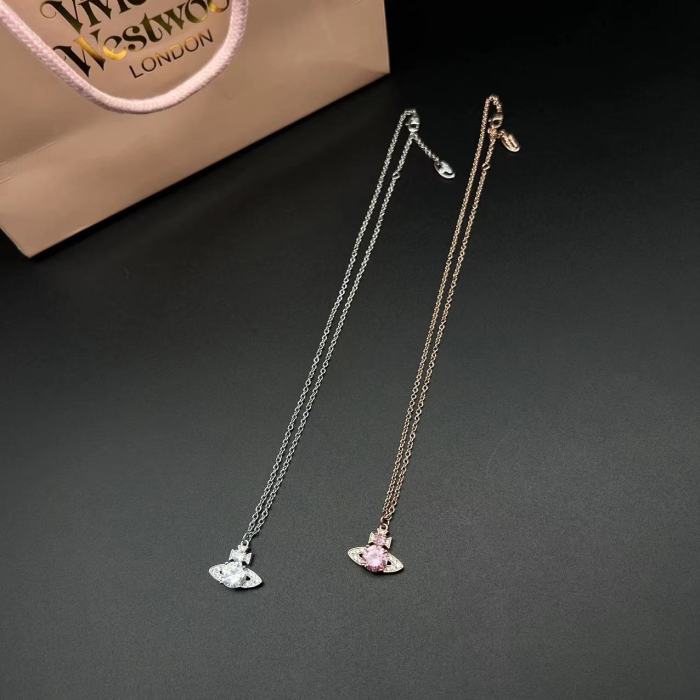 Vivienne Westwood 西太后吊坠项链加长线镀金系列真钻施家水钻高品质饰品