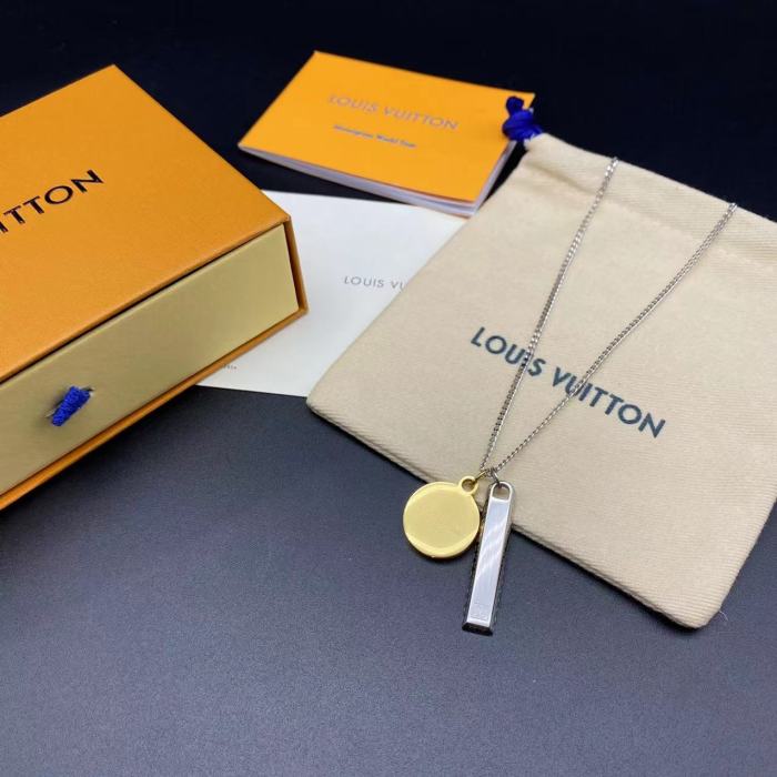 Gold Cake Silver Brick Pendant Necklace