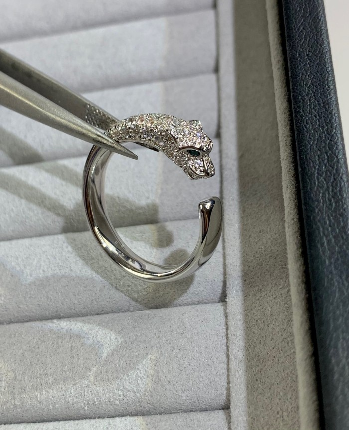Full Diamond Cheetah Open Ring