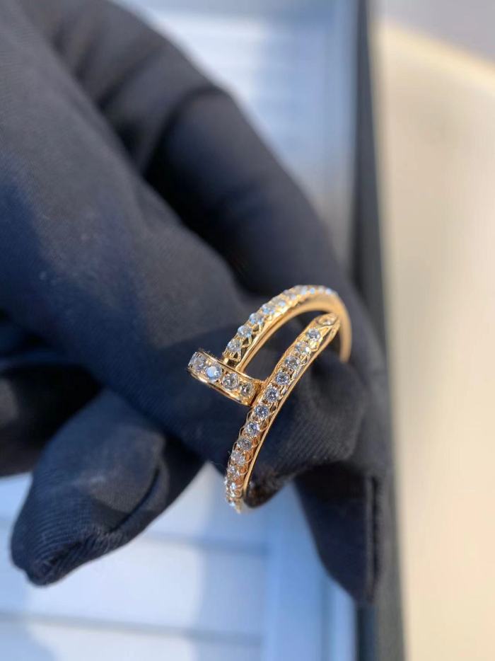 full diamond nail ring