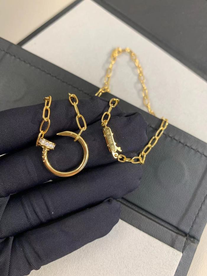 Full diamond nail necklace