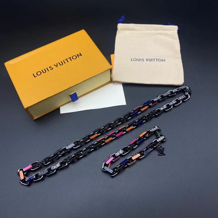 Chain diamond bracelet necklace