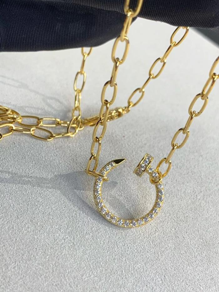 Full diamond nail necklace