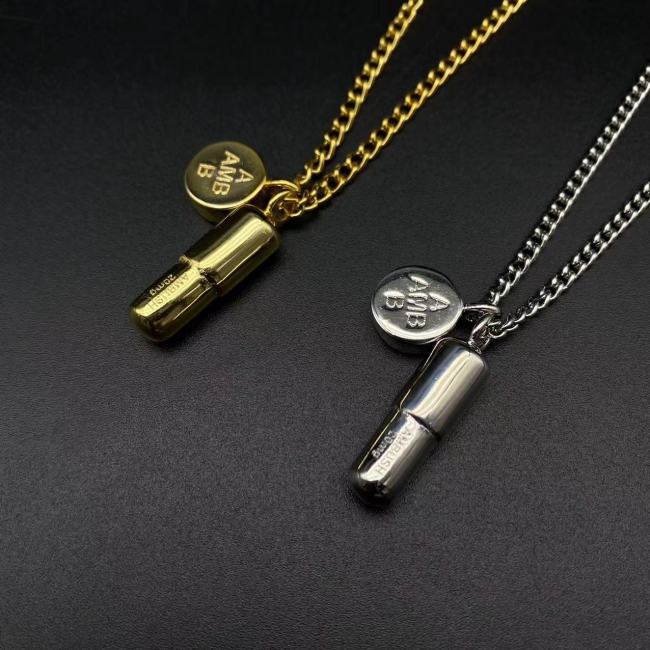 Sterling Silver 925 Gold Plated Classic Pill Necklace