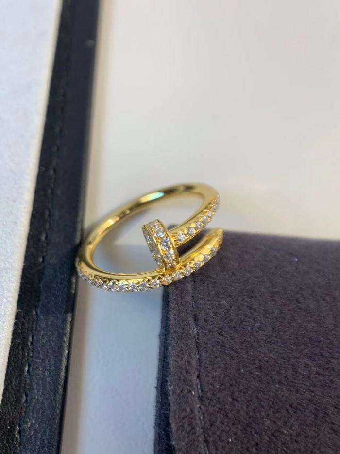 full diamond nail ring