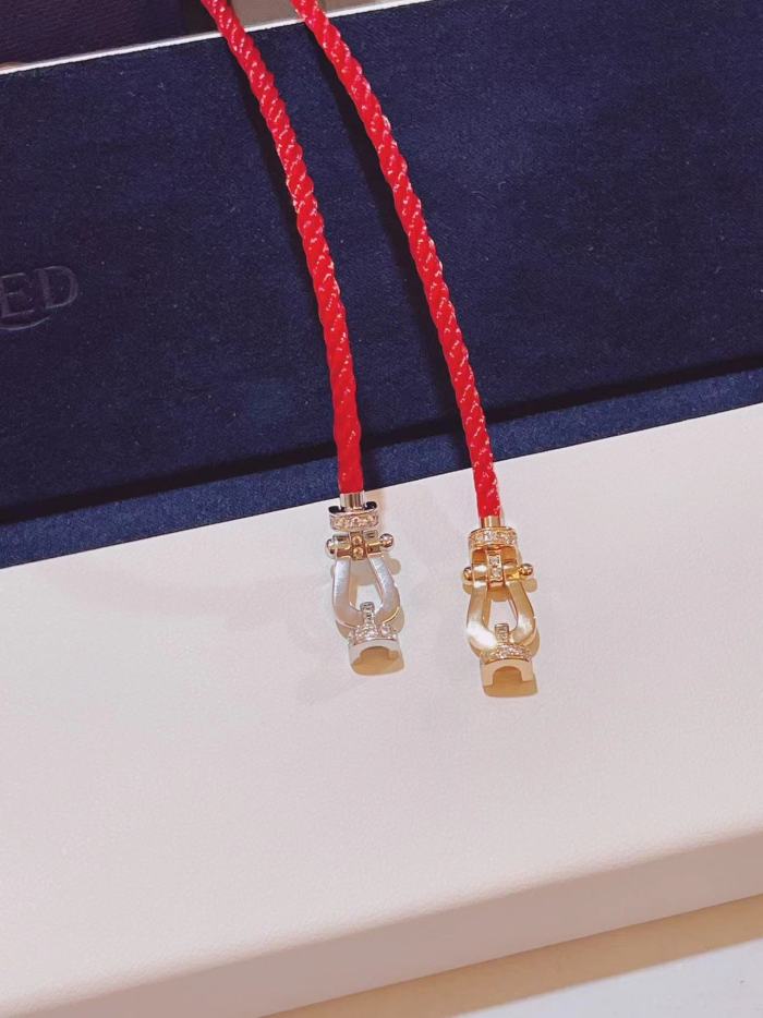 Small red nylon rope bracelet