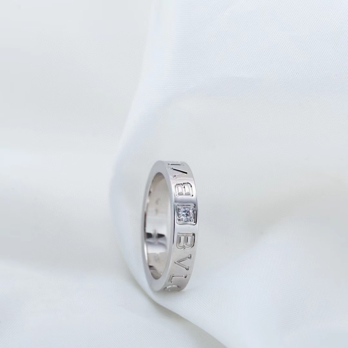 Single diamond letter ring
