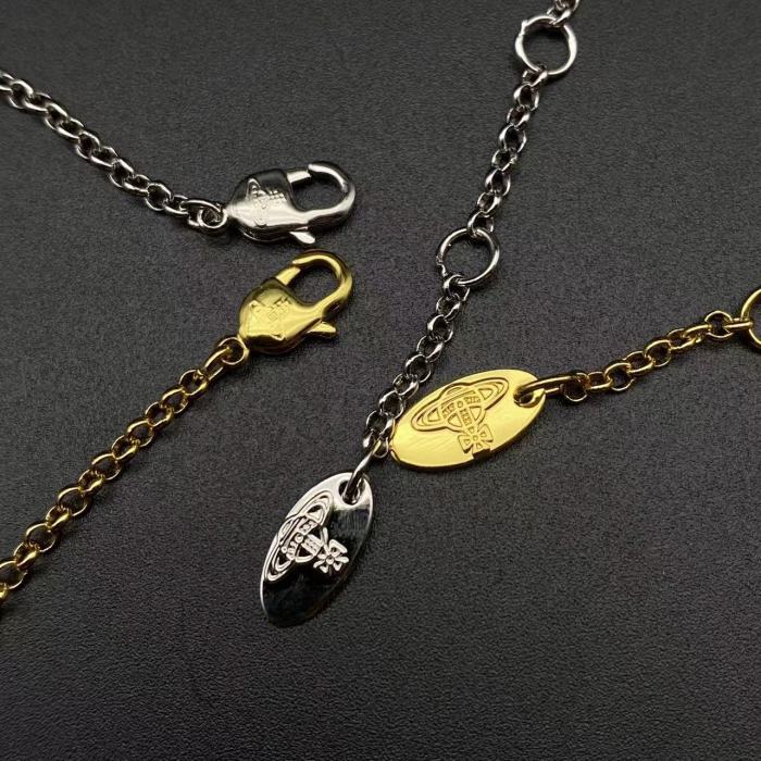 Classic Saturn gem necklace