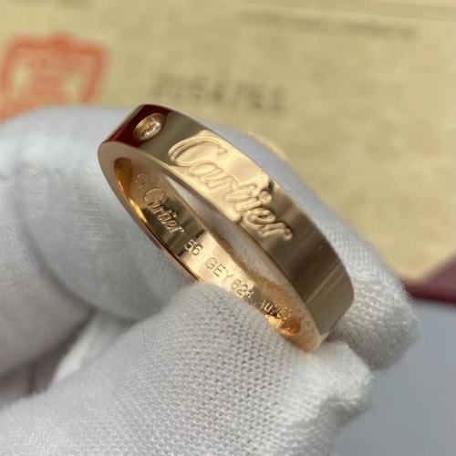 Logo single diamond ring