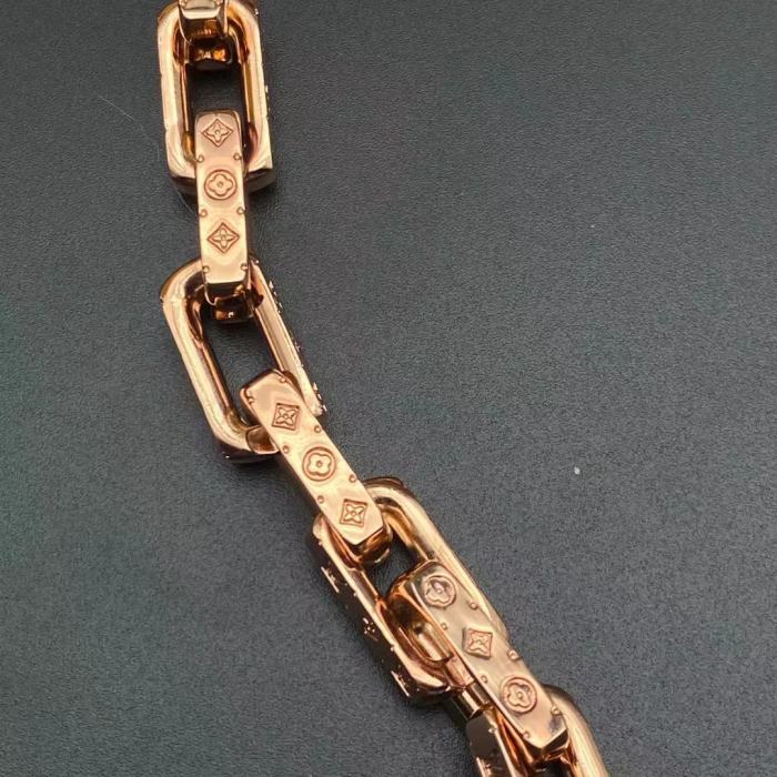 LV玫瑰金竹节项链