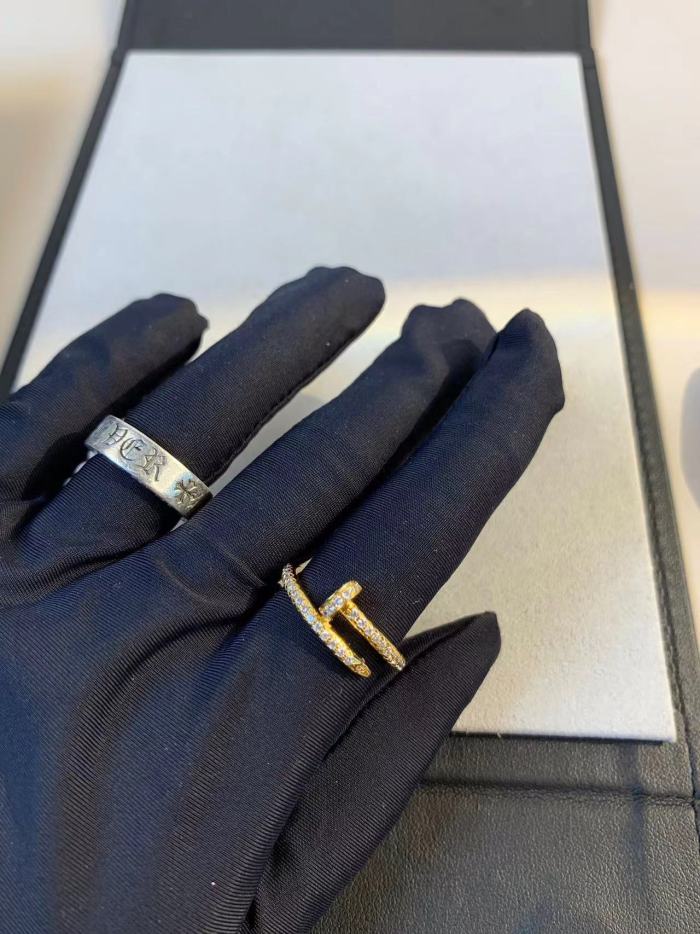 full diamond nail ring