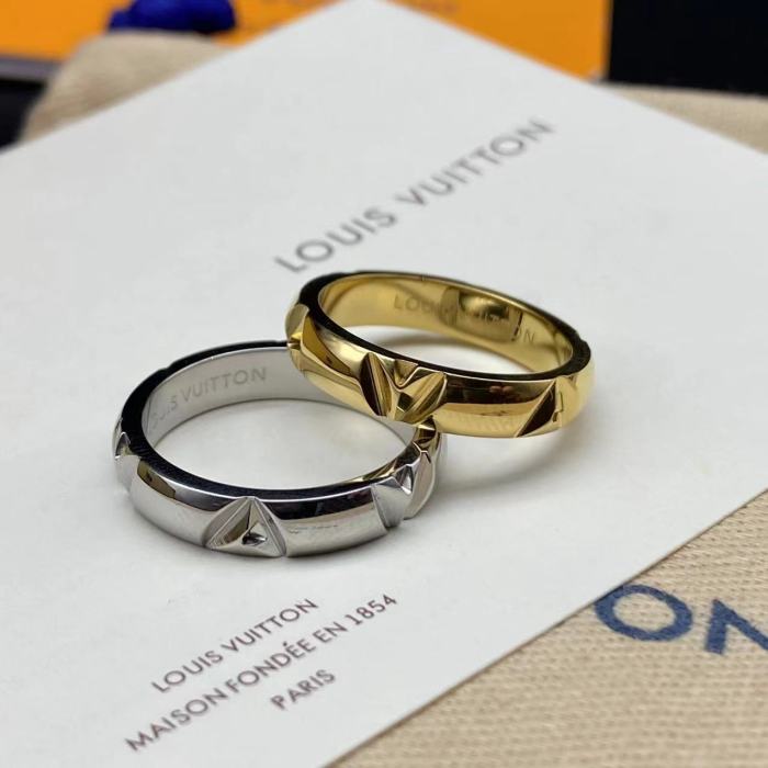 3D embossed titanium logo ring