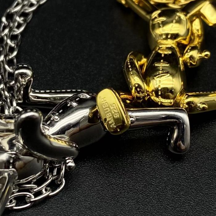 Sterling Silver 925 Gold Plated Rabbit Necklace