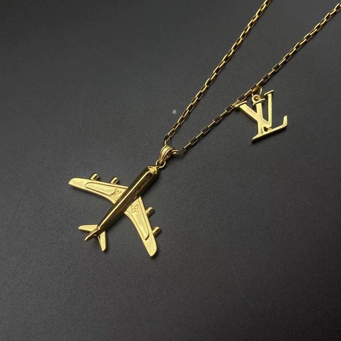Gold aircraft Necklace