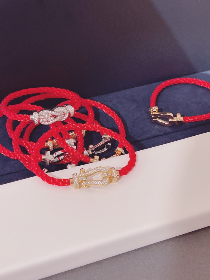 Large red nylon rope bracelet