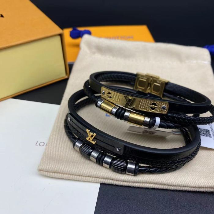 Three layer couple bracelet