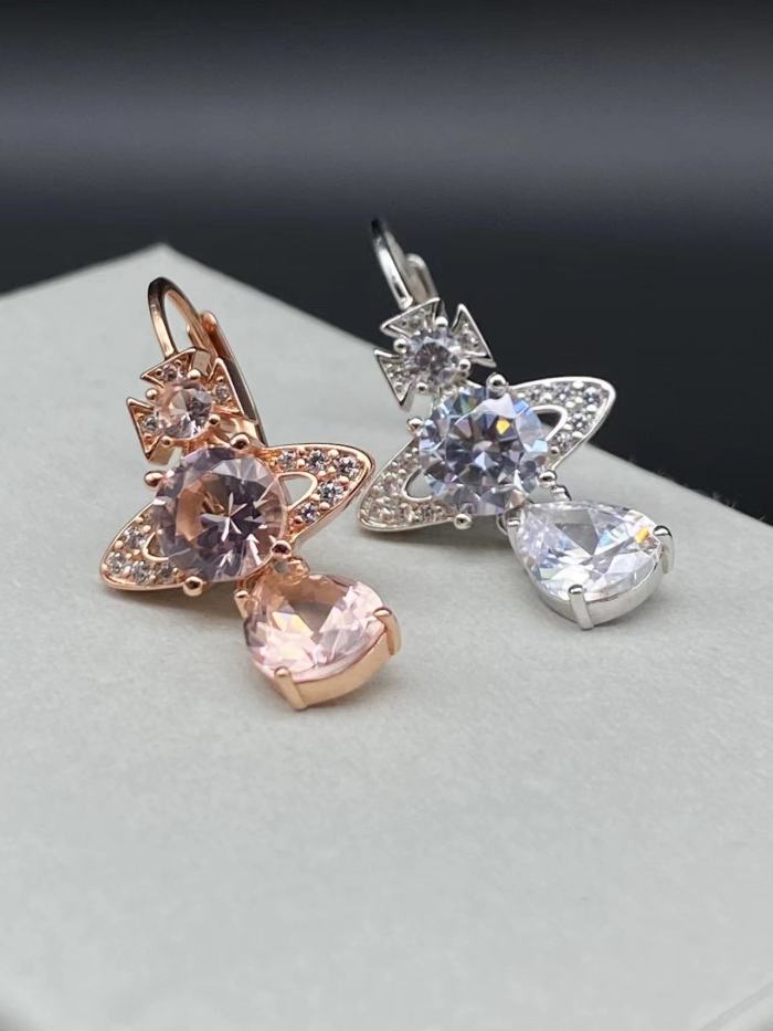 West Queen mermaid tears with diamond earrings