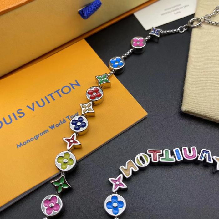 Colorful Flower Necklace Bracelet