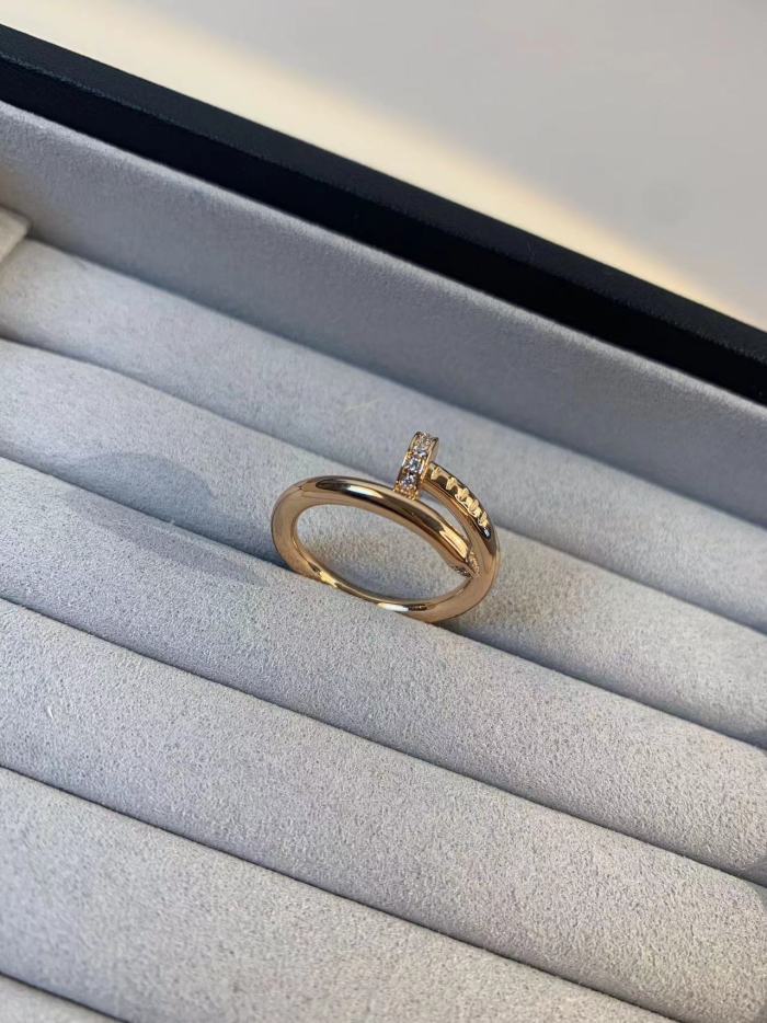 simple diamond nail ring