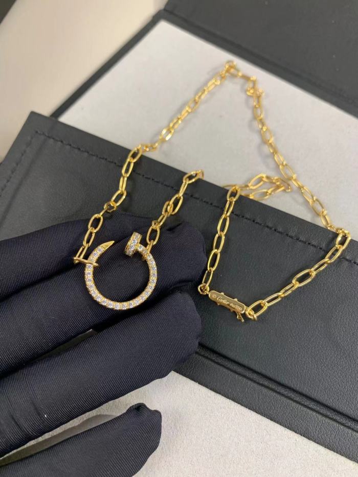 Full diamond nail necklace