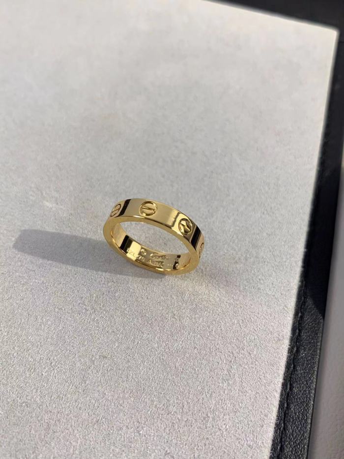 4mm smooth tricolor V gold ring