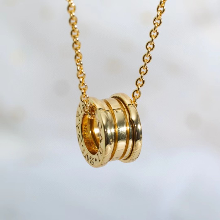 Tricolor gold plated spring Necklace
