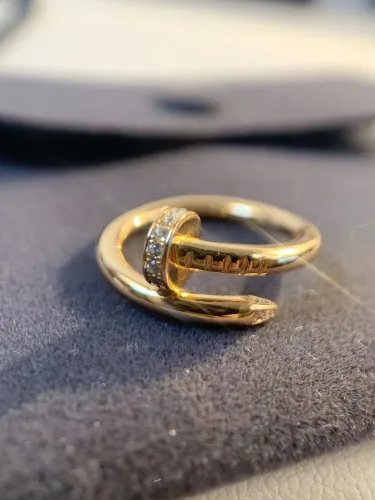 simple diamond nail ring