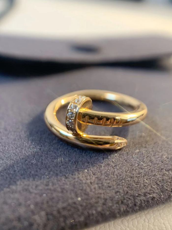 simple diamond nail ring