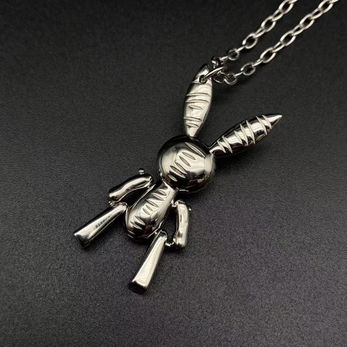 Sterling silver 925 gold-plated bunny necklace
