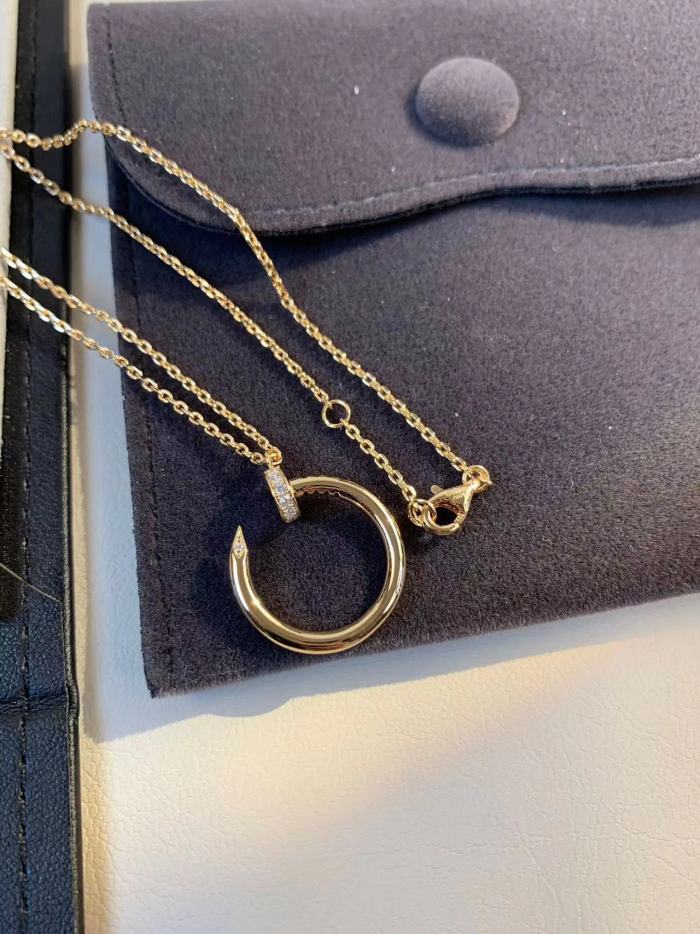 Small diamond nail necklace