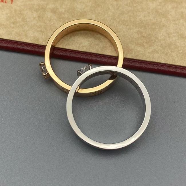 Two color love diamond ring