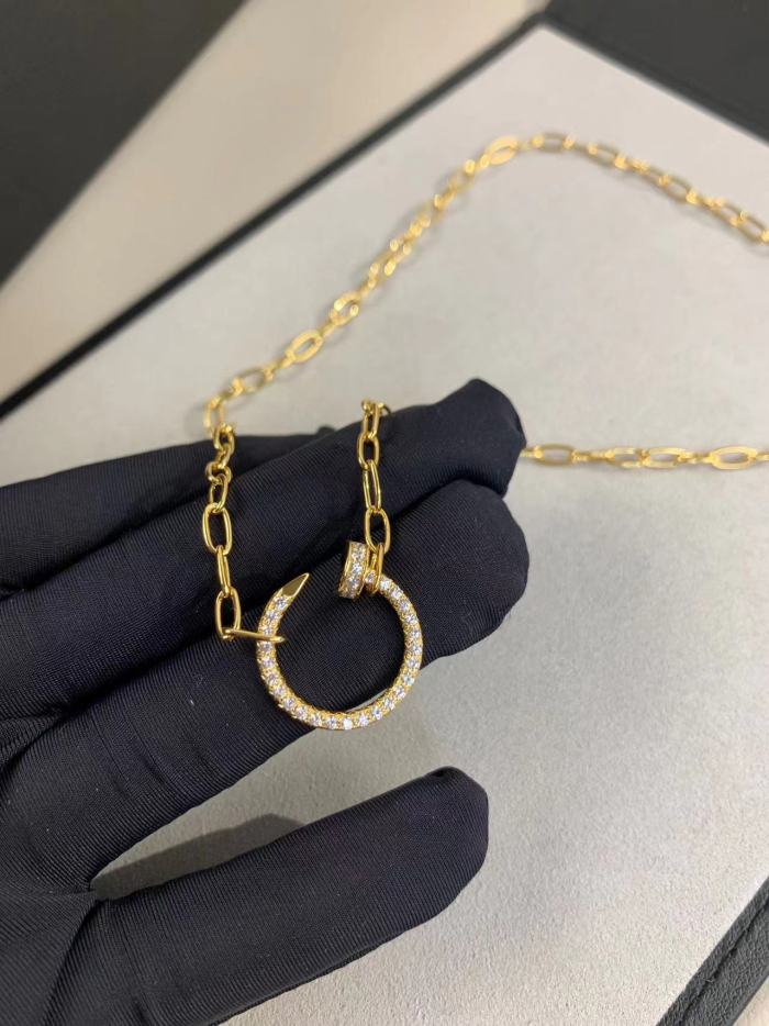 Full diamond nail necklace