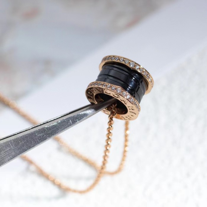 Black and white diamond necklace