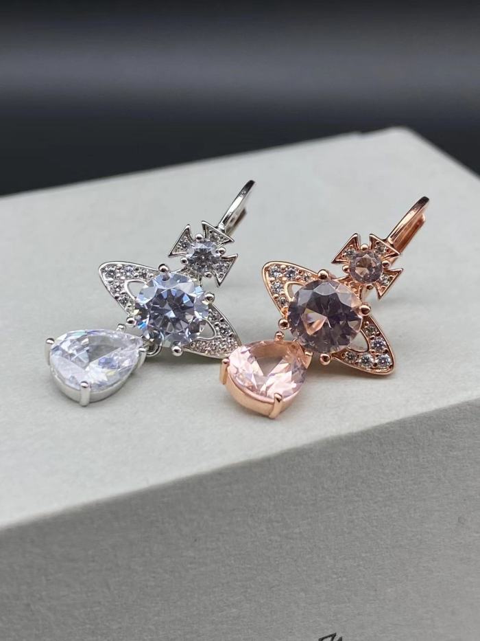 West Queen mermaid tears with diamond earrings