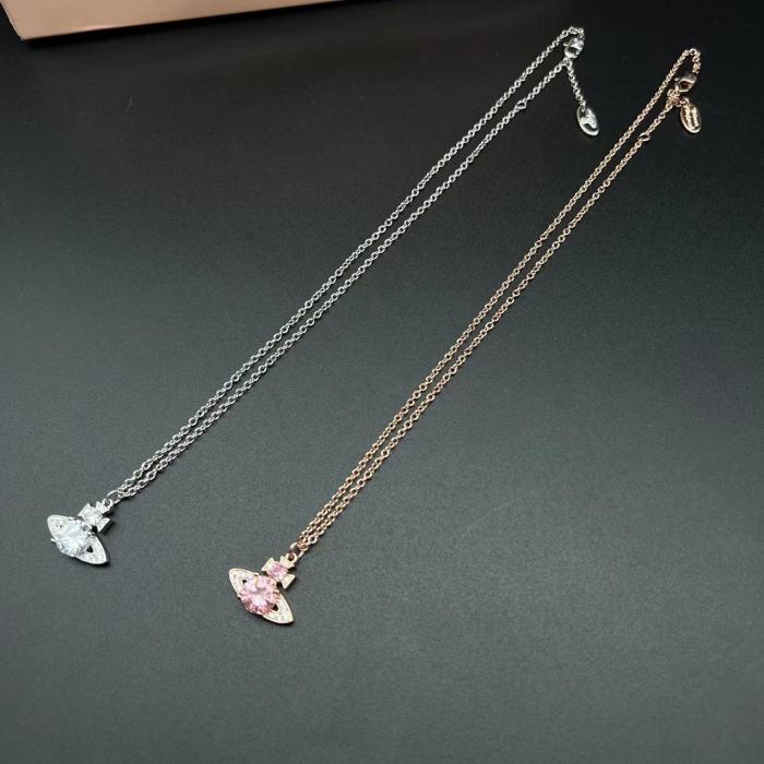 Vivienne Westwood 西太后吊坠项链加长线镀金系列真钻施家水钻高品质饰品