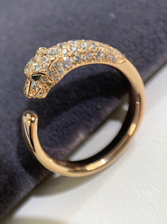 Full Diamond Cheetah Open Ring